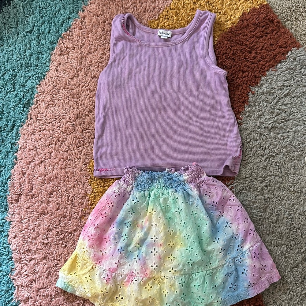 Splendid Girls skirt and Tank set